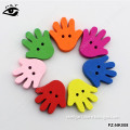 Colorful Palm shaped Wood Buttons 20mm Buttons with holes for clothing